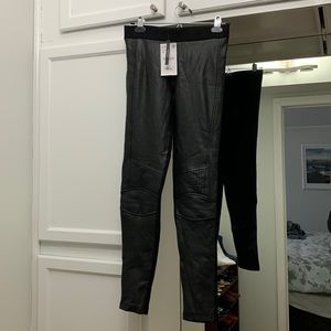 Zara Leather leggings